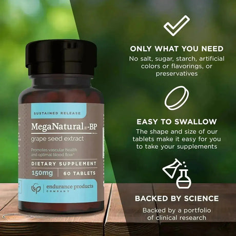 ENDURANCE PRODUCTS - Endurance Products MegaNatural BP Grape Seed Extract 150Mg. 60 Tabletas - The Red Vitamin MX - Suplementos Alimenticios - {{ shop.shopifyCountryName }}