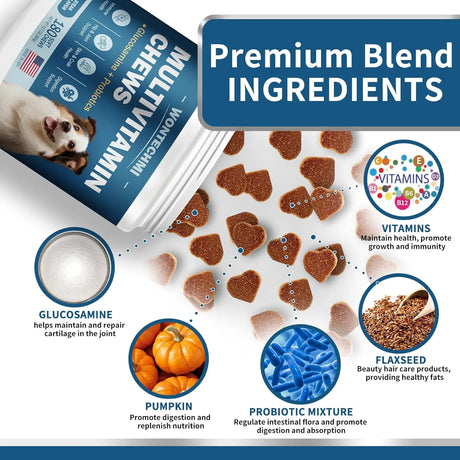 WONTECHMI - WONTECHMI Dog Multivitamin 180 Masticables - The Red Vitamin MX - Multivitamínicos Para Perros - {{ shop.shopifyCountryName }}