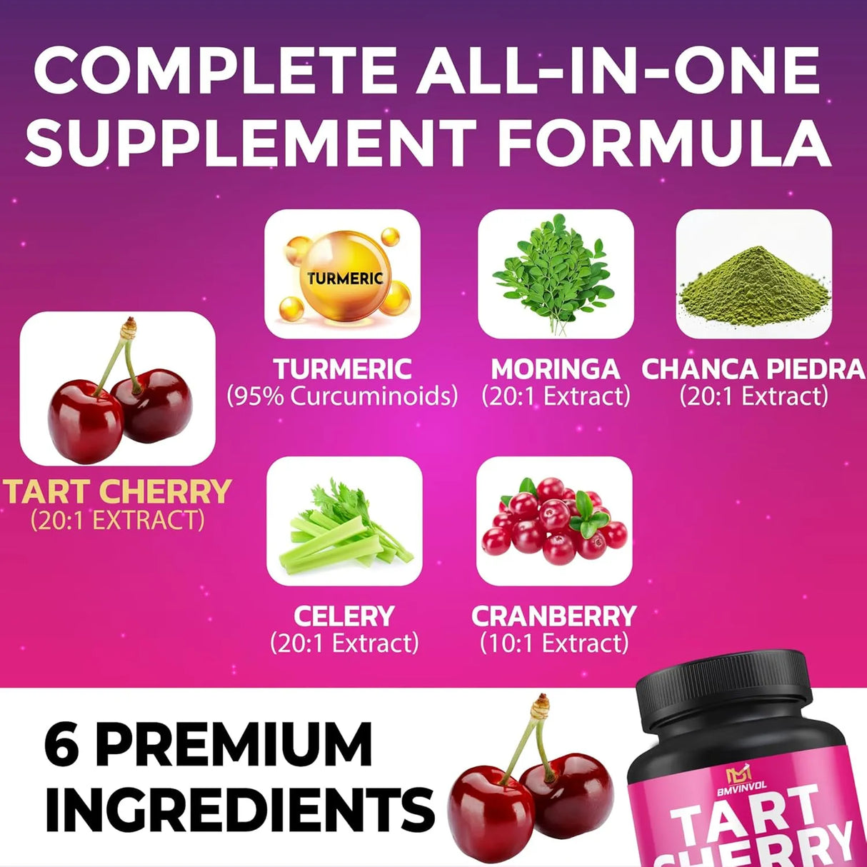 BMVINVOL - BMVINVOL Tart Cherry 20:1 Extract 90 Capsulas - The Red Vitamin MX - Suplementos Alimenticios - {{ shop.shopifyCountryName }}