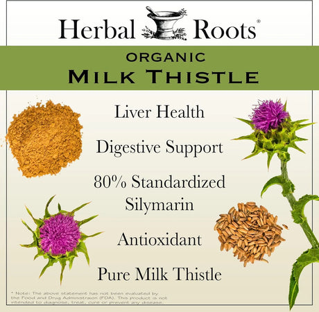 HERBAL ROOTS - Herbal Roots Milk Thistle 60 Capsulas - The Red Vitamin MX - Suplementos Alimenticios - {{ shop.shopifyCountryName }}