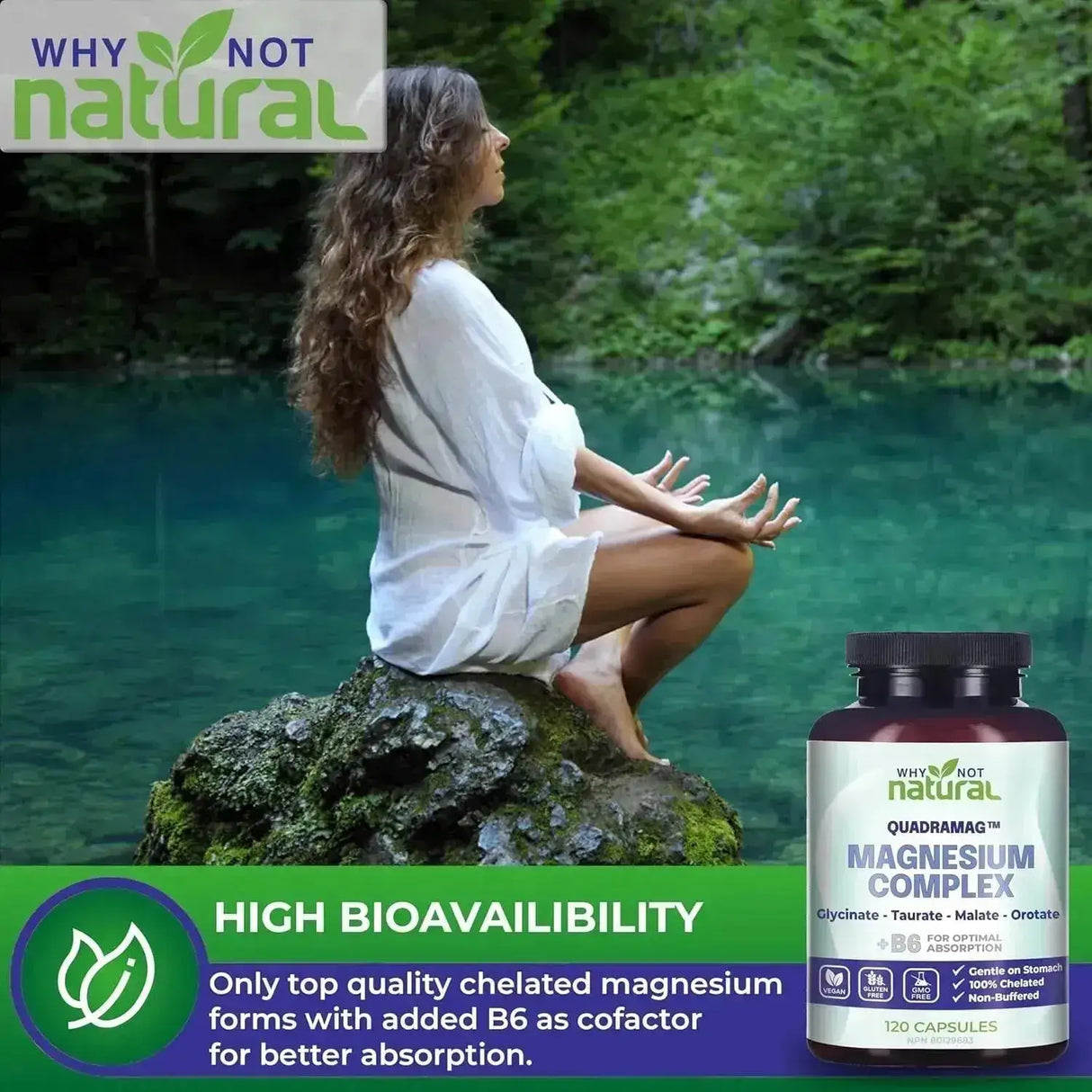 WHY NOT NATURAL - Why Not Natural 4-in-1 Magnesium Complex 300Mg. 120 Capsulas - The Red Vitamin MX - Suplementos Alimenticios - {{ shop.shopifyCountryName }}