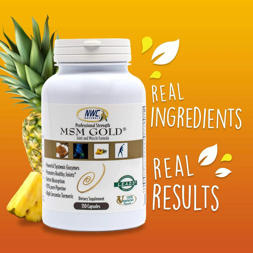 NWC NATURALS - NWC Naturals MSM Gold Systemic Enzyme 150 Capsulas - The Red Vitamin MX - Suplementos Alimenticios - {{ shop.shopifyCountryName }}