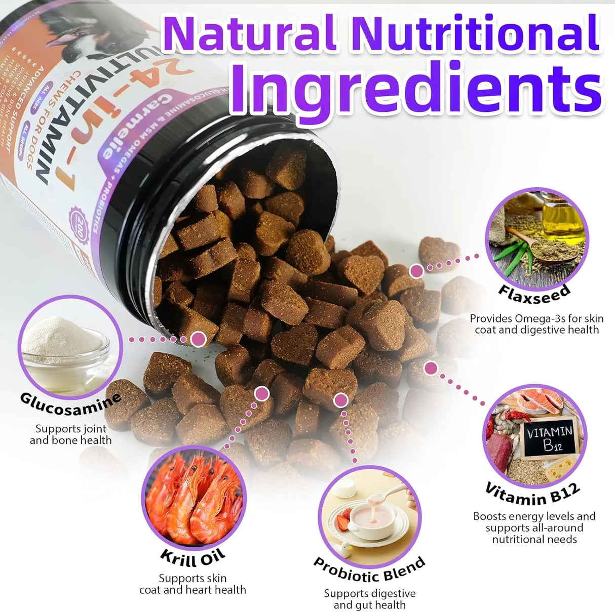 CARMELIE - Carmelie 24 in 1 Dog Vitamins 200 Masticables - The Red Vitamin MX - Multivitamínicos Para Perros - {{ shop.shopifyCountryName }}