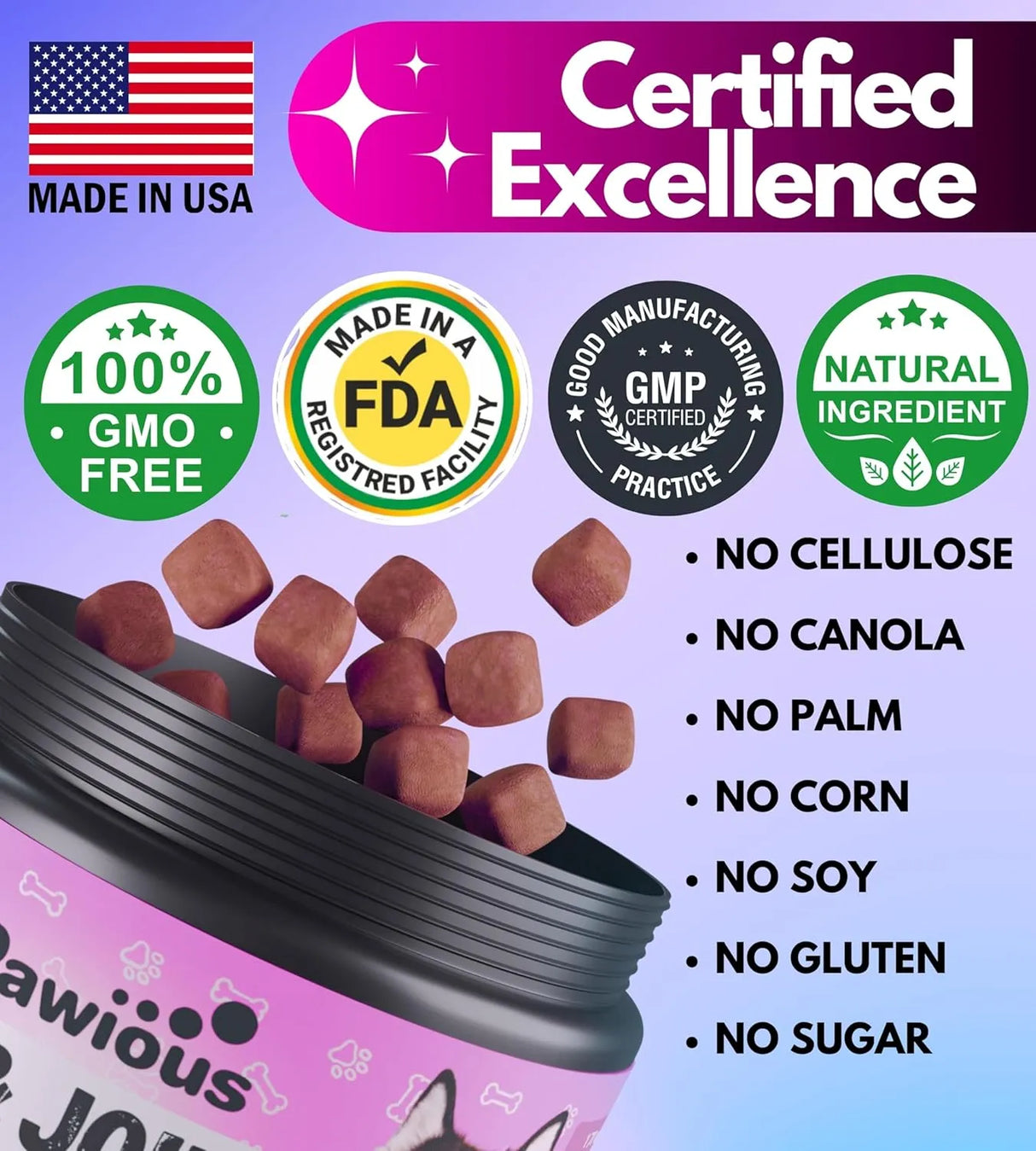 PAWIOUS - Pawious Dog 16 in 1 Multivitamin Chewable with Glucosamine 120 Masticables - The Red Vitamin MX - Multivitamínicos Para Perros - {{ shop.shopifyCountryName }}