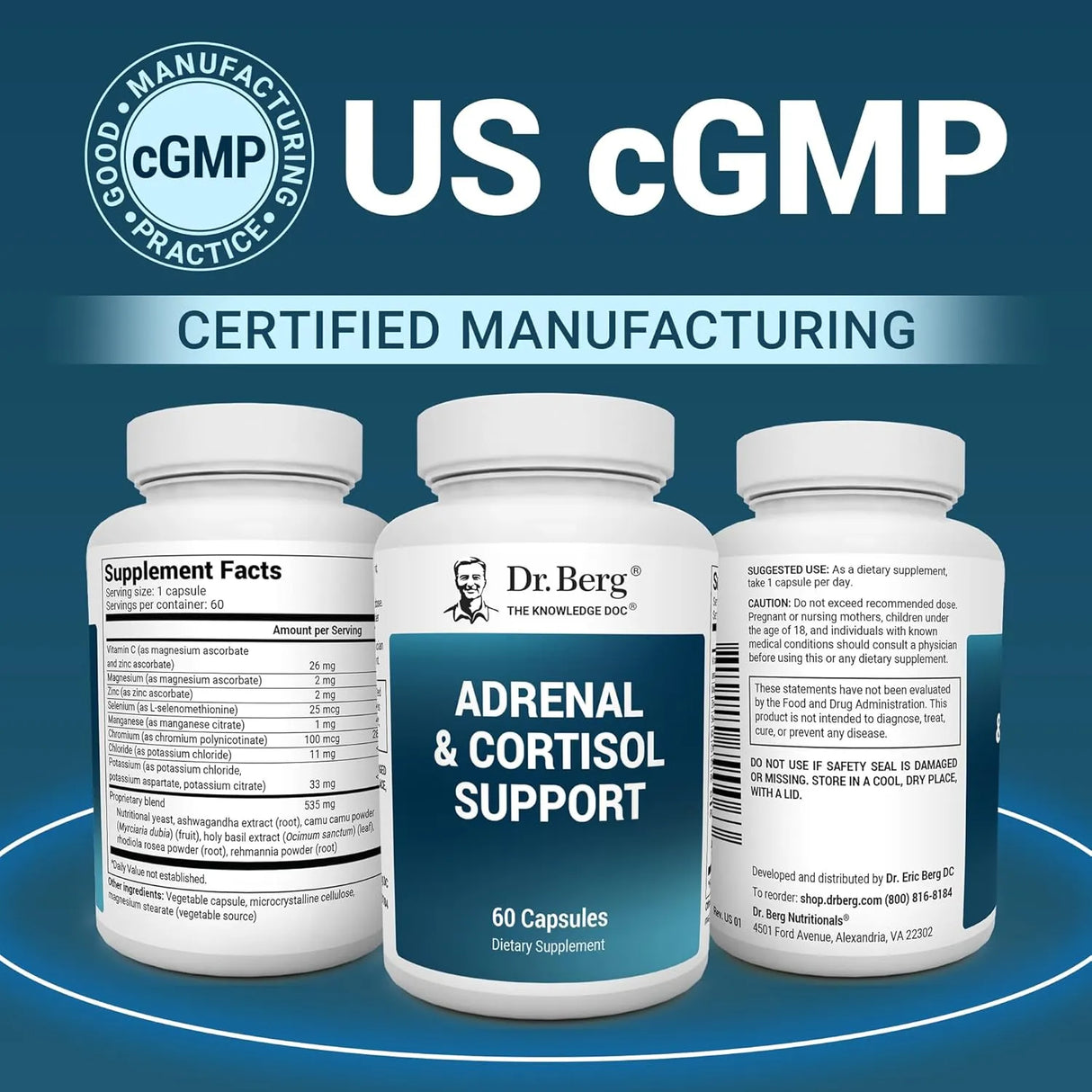 DR. BERG - Dr. Berg Adrenal & Cortisol Support 60 Capsulas - The Red Vitamin MX - Suplementos Alimenticios - {{ shop.shopifyCountryName }}