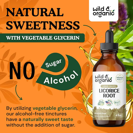 WILD & ORGANIC - Wild & Organic Licorice Root Tincture 4 Fl.Oz. - The Red Vitamin MX - Suplementos Alimenticios - {{ shop.shopifyCountryName }}