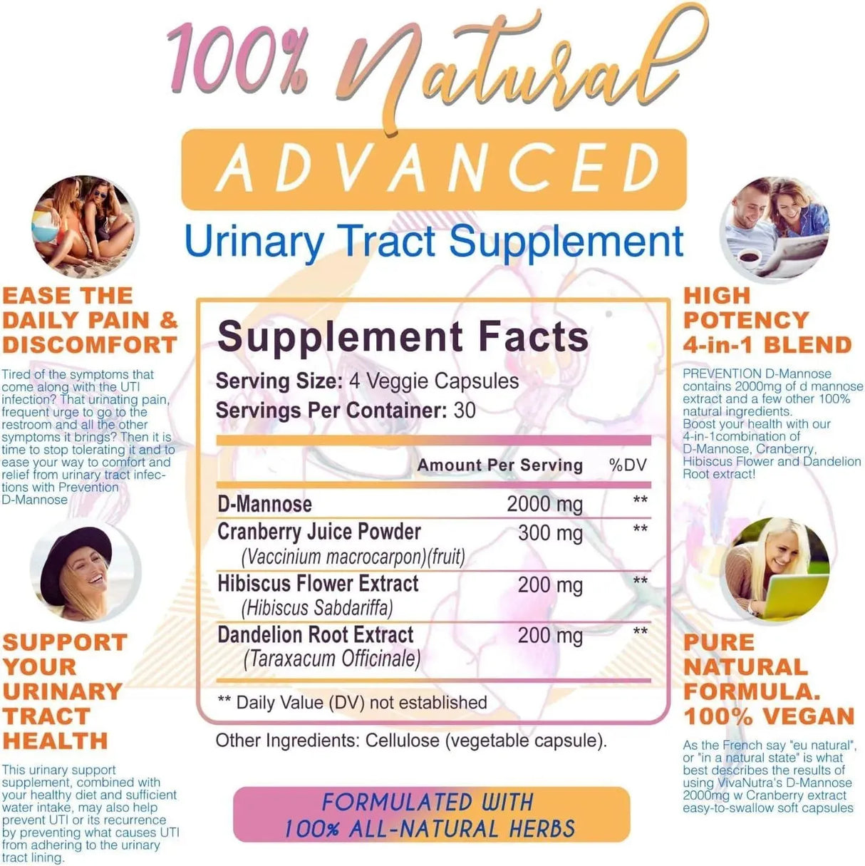 VIVANUTRA - VIVANUTRA D Mannose 2000Mg. 120 Capsulas - The Red Vitamin MX - Suplementos Alimenticios - {{ shop.shopifyCountryName }}