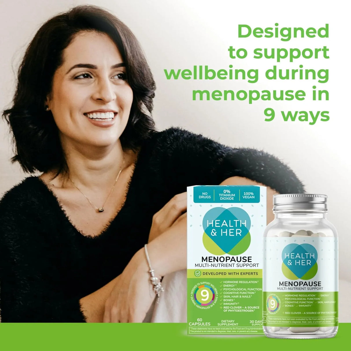 HEALTH & HER - Health & Her Menopause Supplements for Women 60 Capsulas - The Red Vitamin MX - Suplementos Alimenticios - {{ shop.shopifyCountryName }}