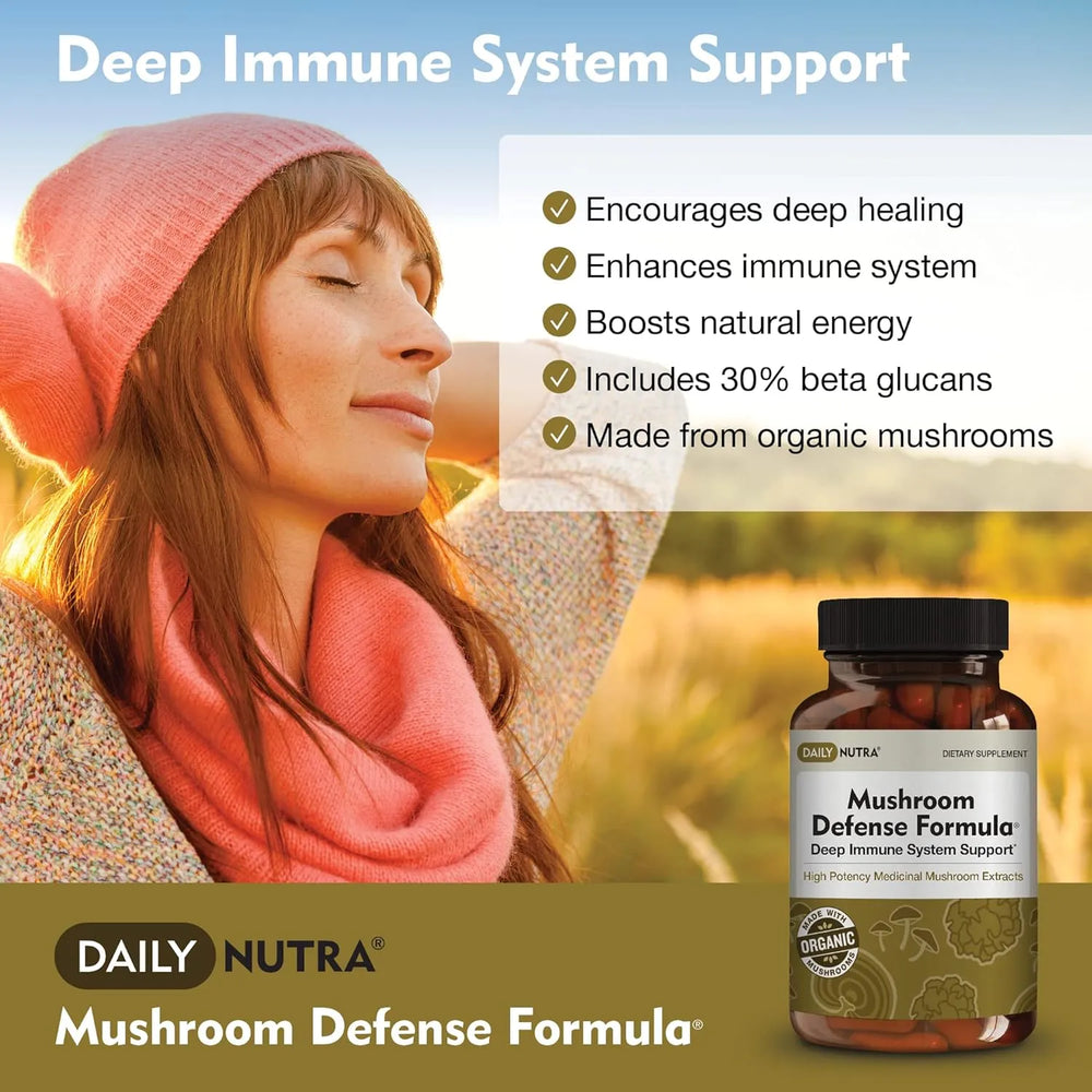 DAILY NUTRA - DailyNutra Mushroom Defense Formula 60 Capsulas - The Red Vitamin MX - Suplementos Alimenticios - {{ shop.shopifyCountryName }}