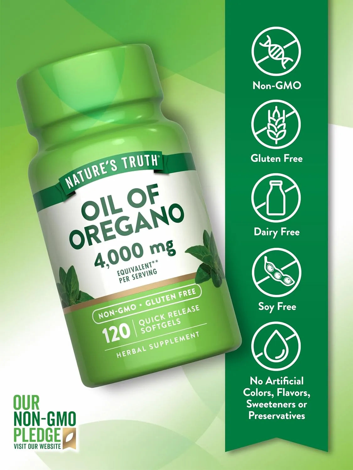 NATURE'S TRUTH - Nature's Truth Oil of Oregano 4000Mg. 120 Capsulas Blandas - The Red Vitamin MX - Suplementos Alimenticios - {{ shop.shopifyCountryName }}