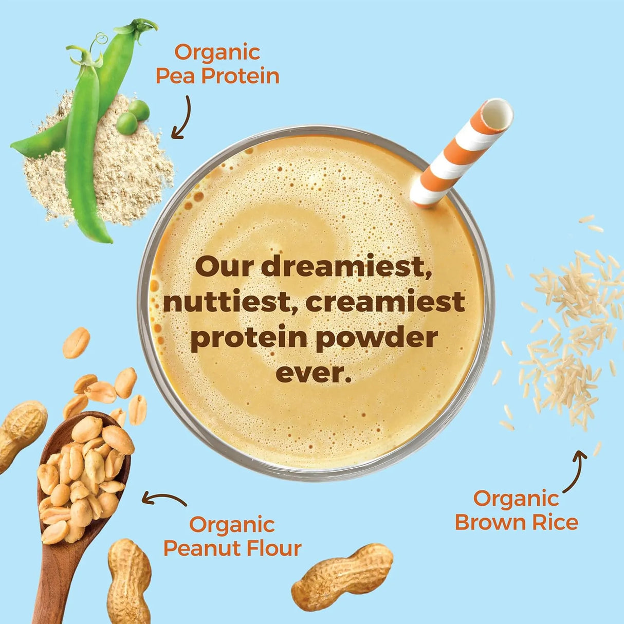 ORGAIN - Orgain X Justin's Organic Vegan Nut Butter Protein Powder Peanut Butter 1.17 Lb. - The Red Vitamin MX - Suplementos Alimenticios - {{ shop.shopifyCountryName }}