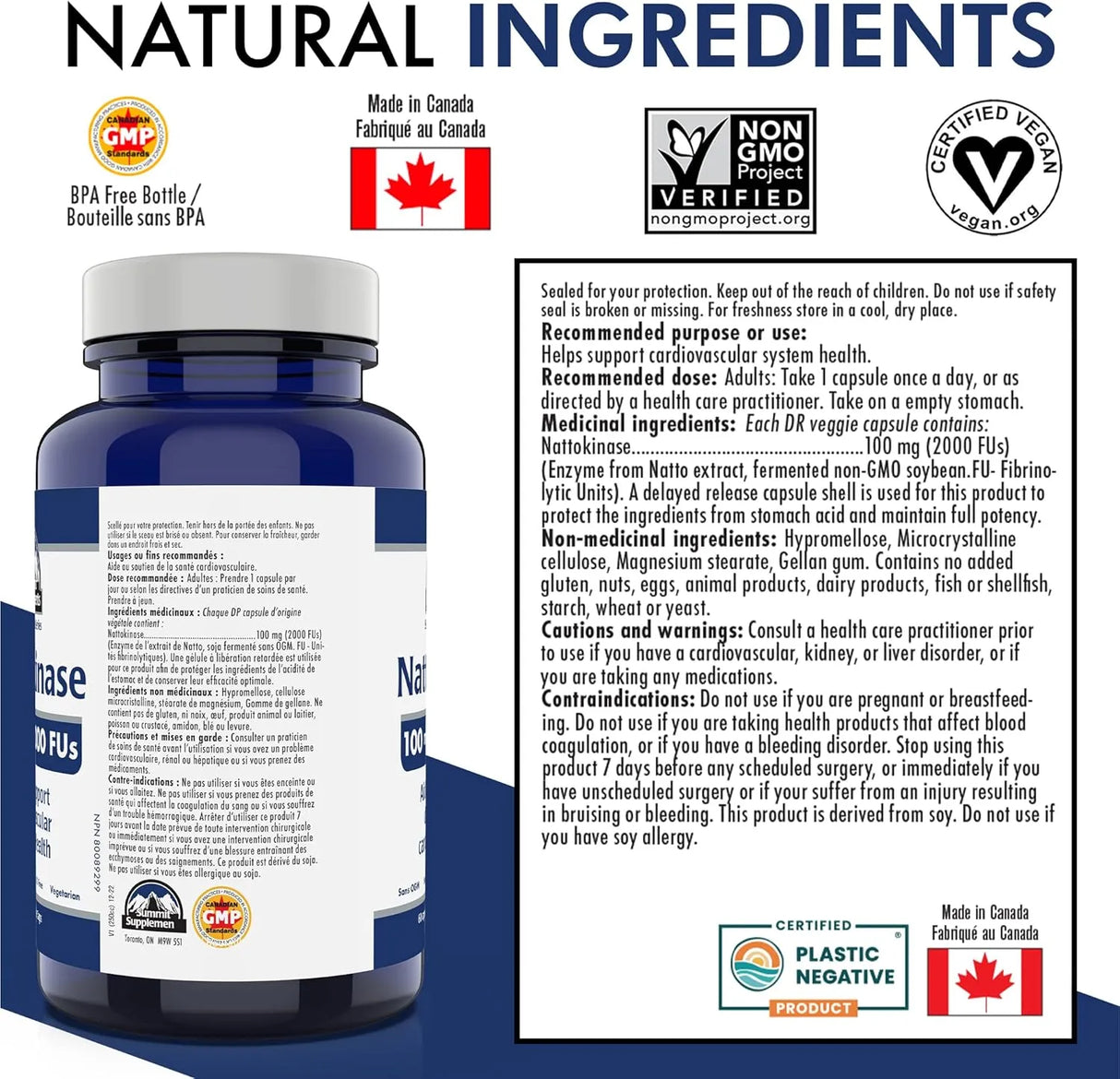 SUMMIT SUPPLEMENTS - Summit Supplements Nattokinase 100Mg. 60 Capsulas - The Red Vitamin MX - Suplementos Alimenticios - {{ shop.shopifyCountryName }}