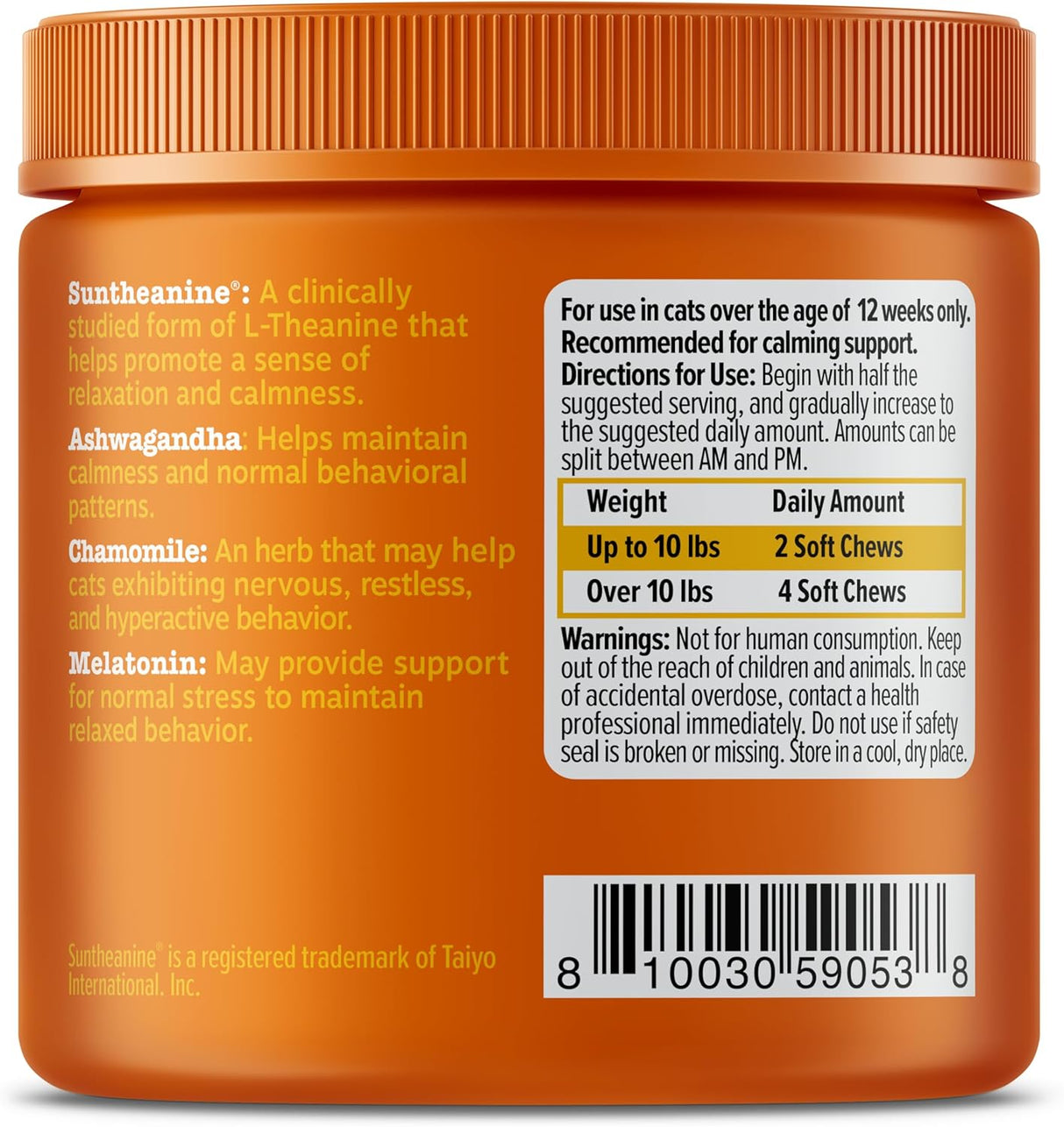 Zesty Paws Calming Chews for Cats Bacon 60 Masticables