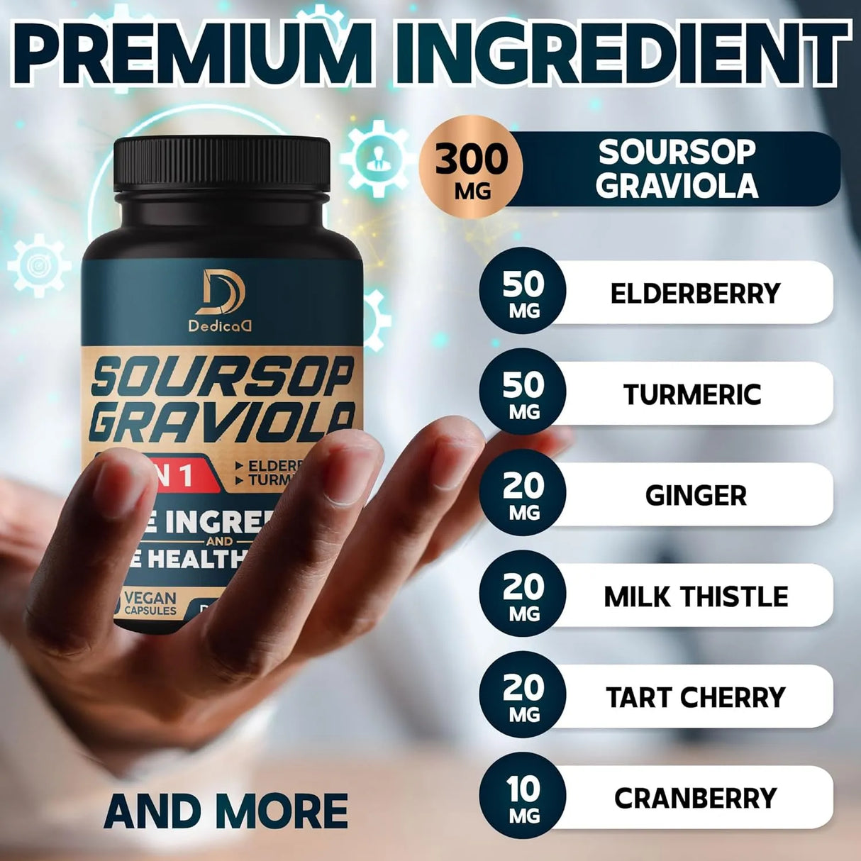 DEDICAD - DEDICAD Soursop Graviola 90 Capsulas - The Red Vitamin MX - Suplementos Alimenticios - {{ shop.shopifyCountryName }}