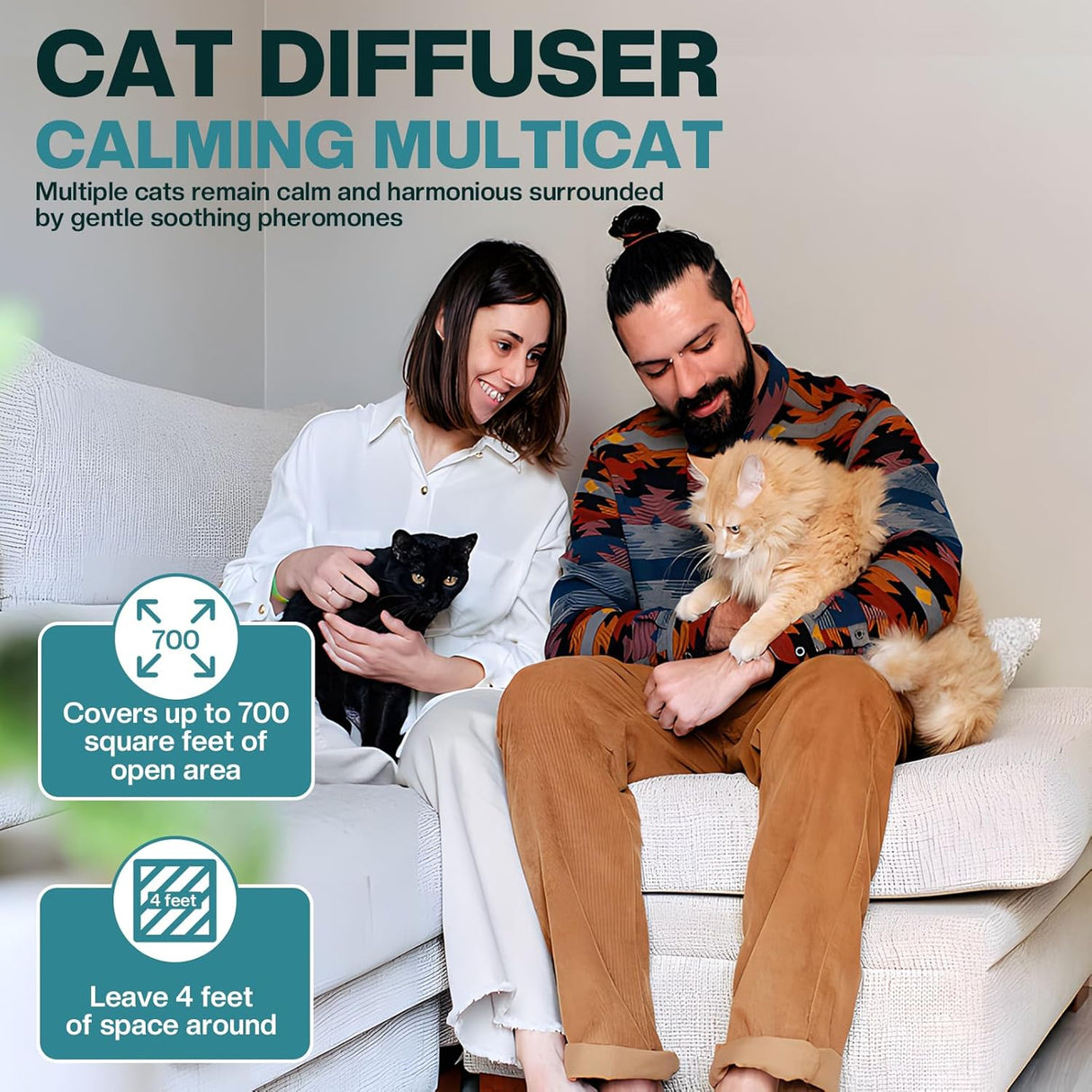 LIWENQI Cat Calming Diffuser 6 in 1 Multicat Calming Pheromones Kit