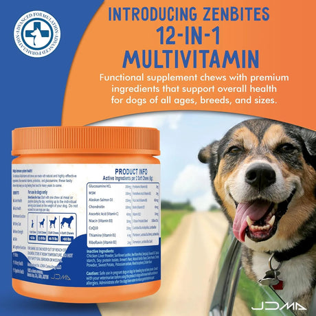 ZENBITES - ZenBites 12-in-1 Dog Vitamins & Probiotics 120 Masticables - The Red Vitamin MX - Multivitamínicos Para Perros - {{ shop.shopifyCountryName }}