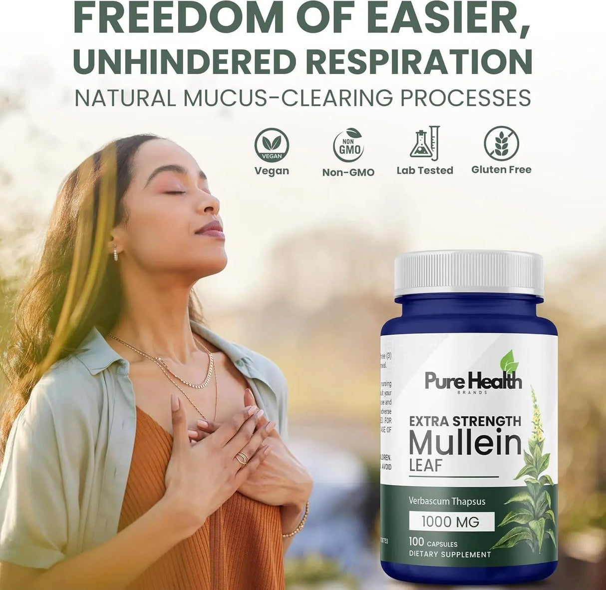 PURE HEALTH - Pure Health Lung Detox Mullein Leaf 100 Capsulas - The Red Vitamin MX - Suplementos Alimenticios - {{ shop.shopifyCountryName }}