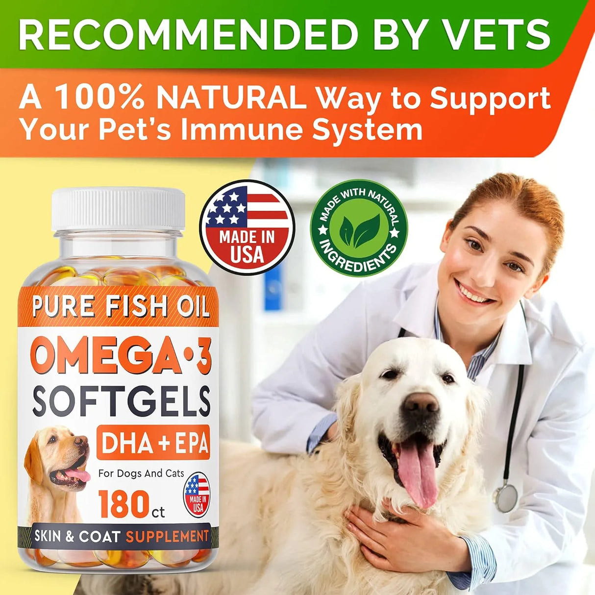 STRELLALAB - StrellaLab Omega 3 Fish Oil Pills for Dogs 180 Capsulas - The Red Vitamin MX - Aceite De Pescado Para Perros - {{ shop.shopifyCountryName }}
