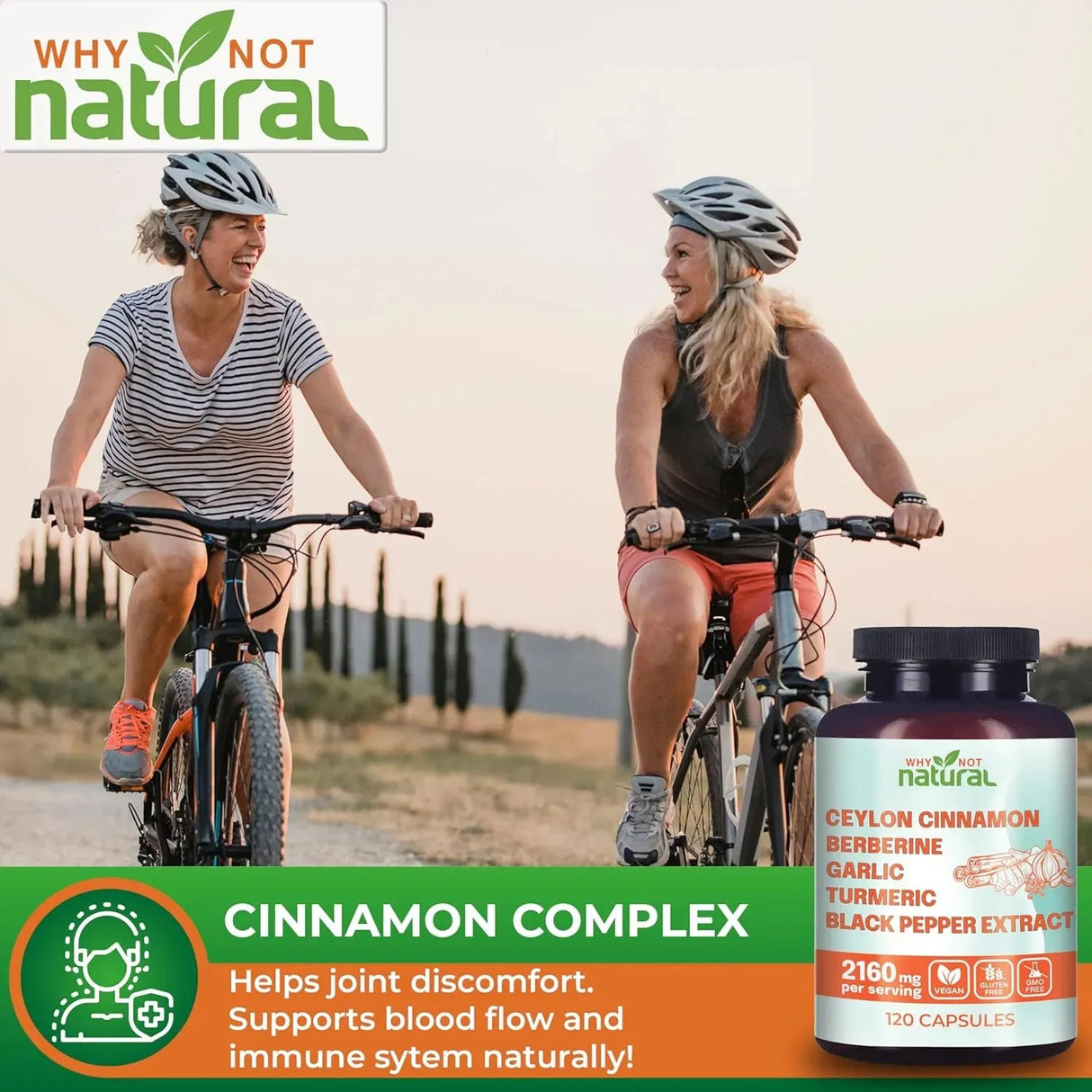 WHY NOT NATURAL - Why Not Natural 5-in-1 Organic Ceylon Cinnamon 120 Capsulas - The Red Vitamin MX - Suplementos Alimenticios - {{ shop.shopifyCountryName }}
