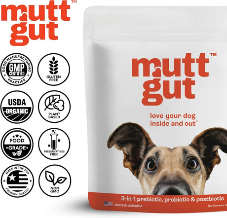 MUTTGUT - MUTTGUT All-Natural 3-in-1 Dog Probiotic 180Gr. - The Red Vitamin MX - Probióticos Para Perros - {{ shop.shopifyCountryName }}