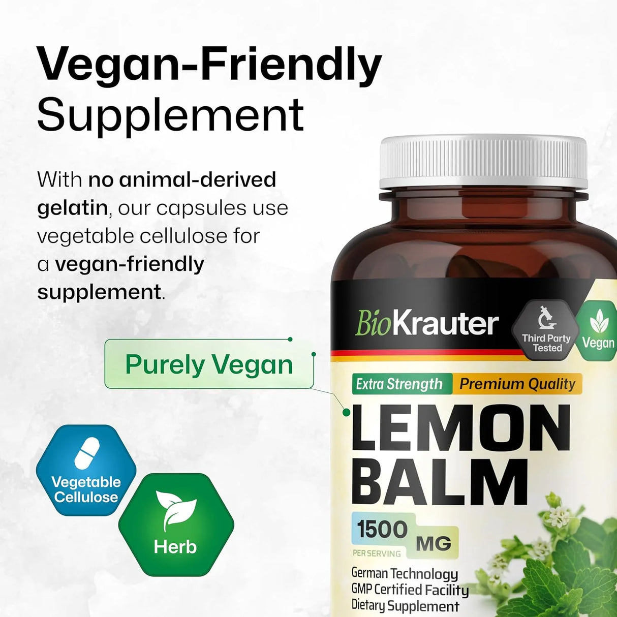 BIOKRAUTER - BIO KRAUTER Lemon Balm 1500Mg. 250 Capsulas - The Red Vitamin MX - Suplementos Alimenticios - {{ shop.shopifyCountryName }}