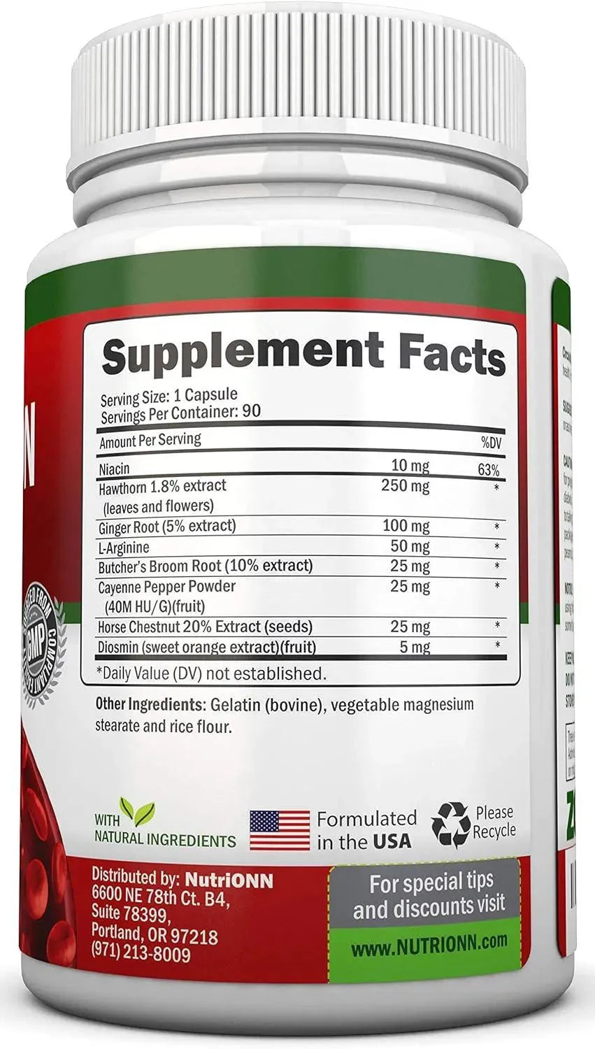 NUTRIONN - NutriONN Blood Circulation Support 90 Capsulas - The Red Vitamin MX - Suplementos Alimenticios - {{ shop.shopifyCountryName }}