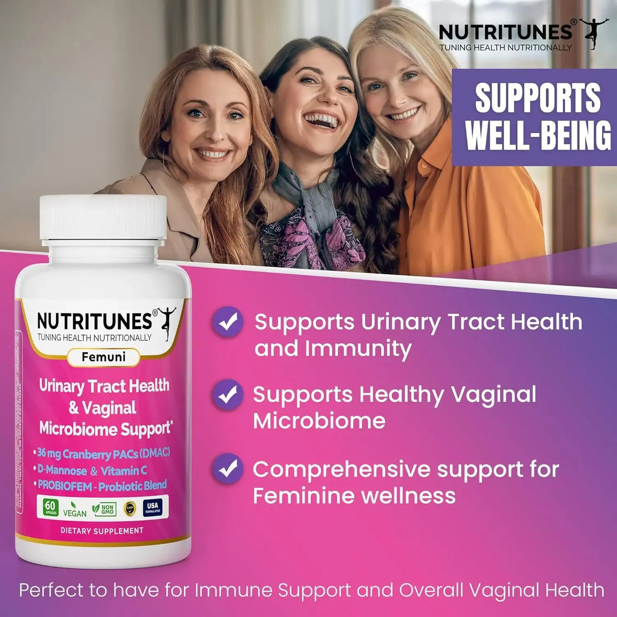 NUTRITUNES - Nutritunes Femuni UTH Urinary Tract Health 60 Capsulas - The Red Vitamin MX - Suplementos Alimenticios - {{ shop.shopifyCountryName }}