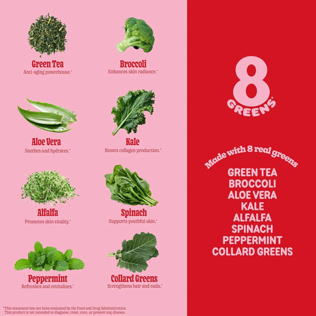 8GREENS - 8Greens Supergreens Beauty Gummies with Collagen & Biotin Strawberry Flavored 50 Gomitas - The Red Vitamin MX - Suplementos Alimenticios - {{ shop.shopifyCountryName }}