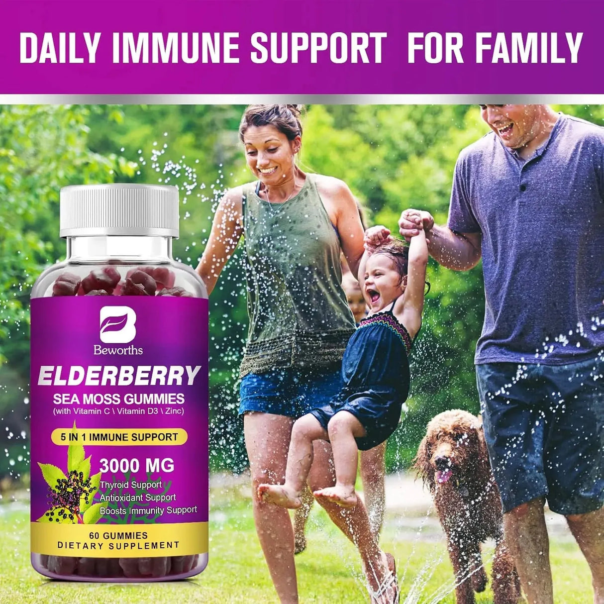 B BEWORTHS - B BEWORTHS Elderberry Gummies & Irish Sea Moss 60 Gomitas - The Red Vitamin MX - Suplementos Alimenticios - {{ shop.shopifyCountryName }}