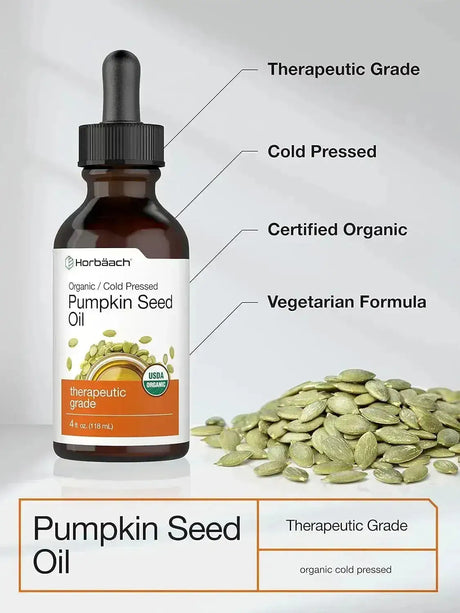 HORBAACH - Horbaach Organic Pumpkin Seed Oil 118Ml. - The Red Vitamin MX - Suplementos Alimenticios - {{ shop.shopifyCountryName }}