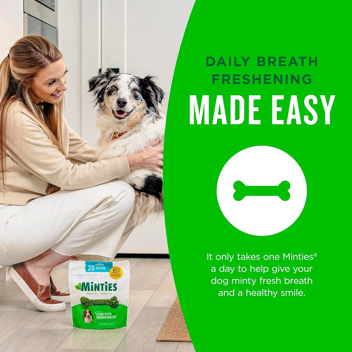 MINTIES - Minties Dental Chews for Dogs Mint-Flavored Treats for Large Dogs Over 50 lbs 5 Piezas - The Red Vitamin MX - Cuidado Dental Para Perros - {{ shop.shopifyCountryName }}