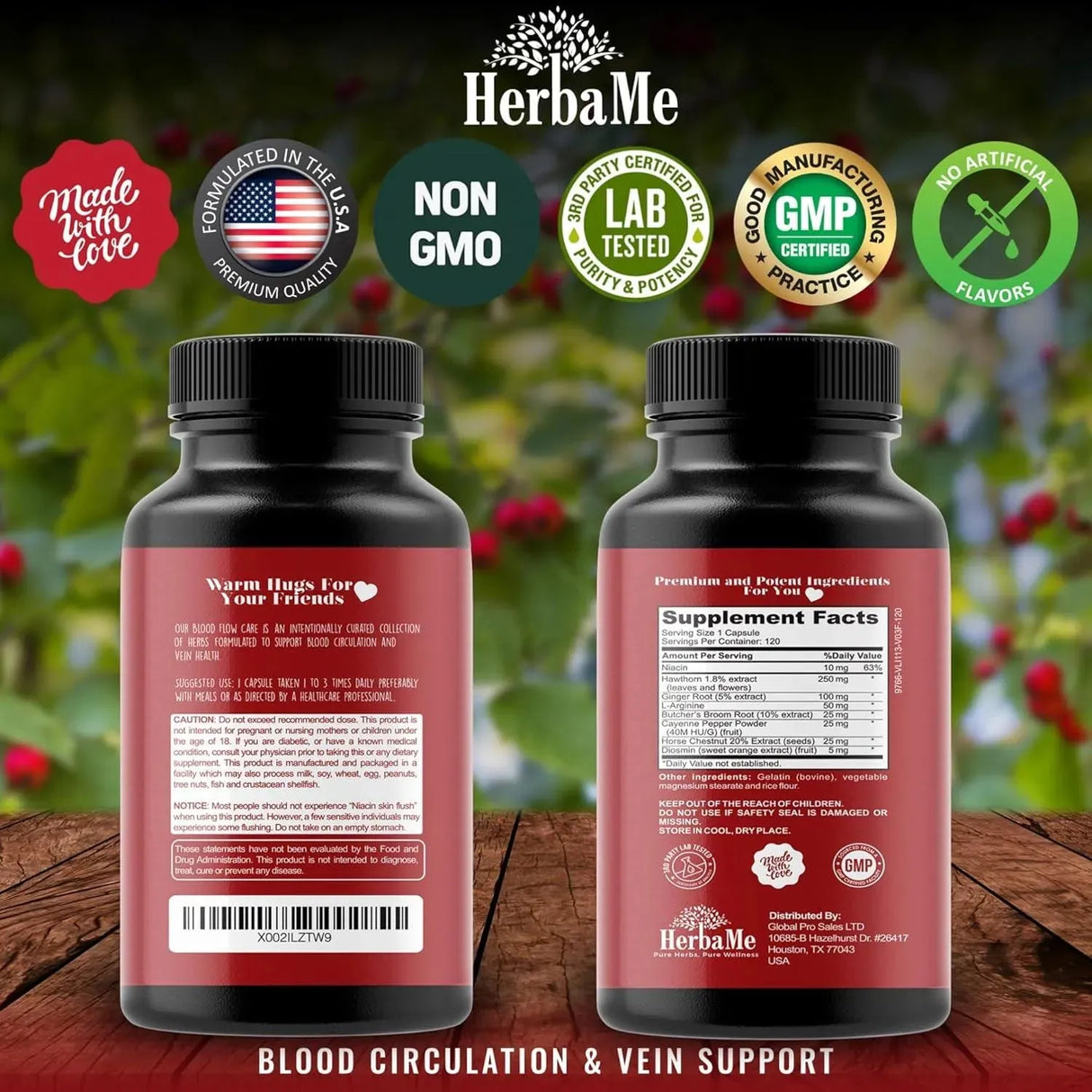 HERBAME - HerbaMe Blood Circulation Supplement 120 Capsulas - The Red Vitamin MX - Suplementos Alimenticios - {{ shop.shopifyCountryName }}