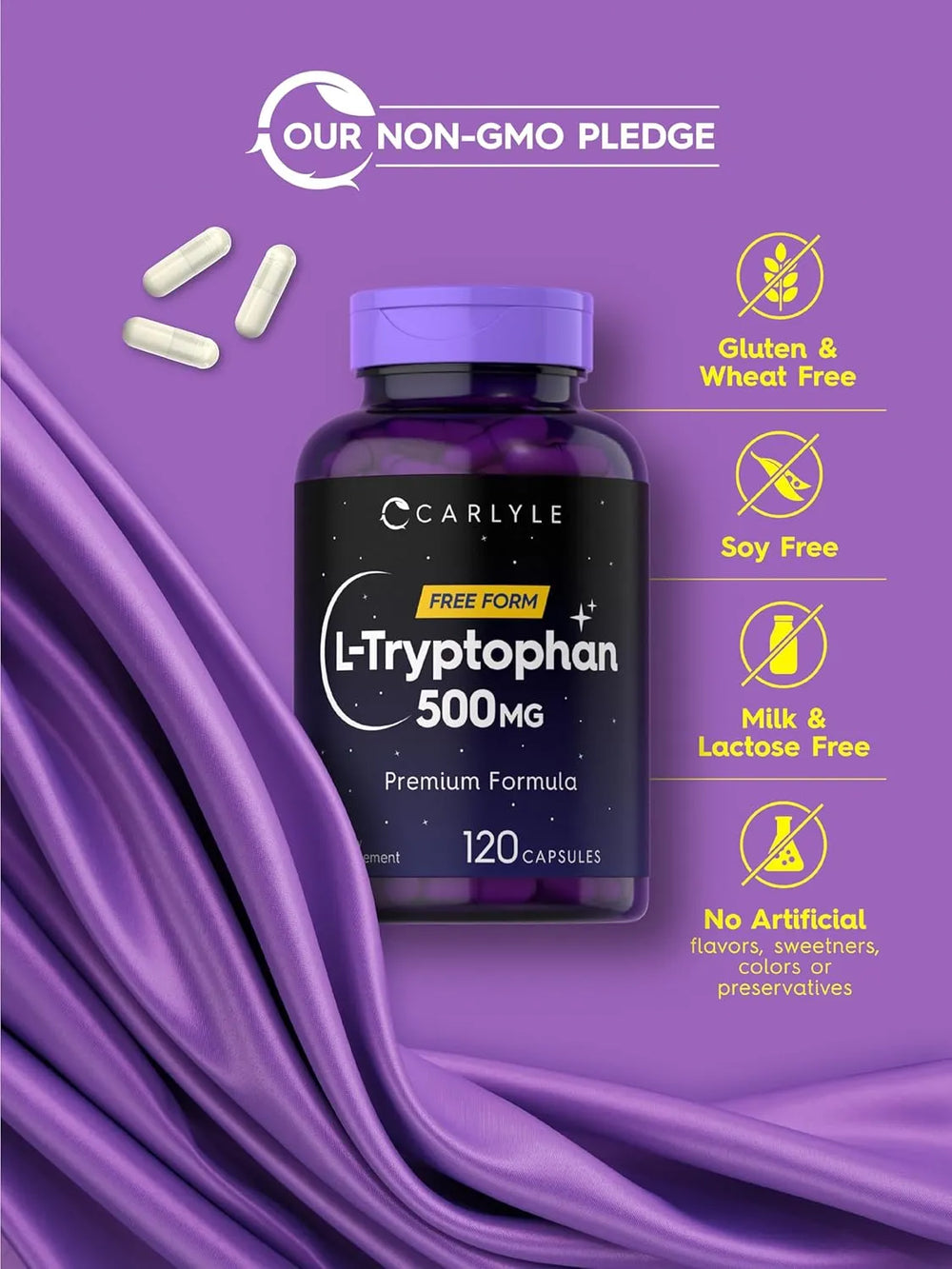 CARLYLE - Carlyle L-Tryptophan 500Mg. 120 Capsulas - The Red Vitamin MX - Suplementos Alimenticios - {{ shop.shopifyCountryName }}