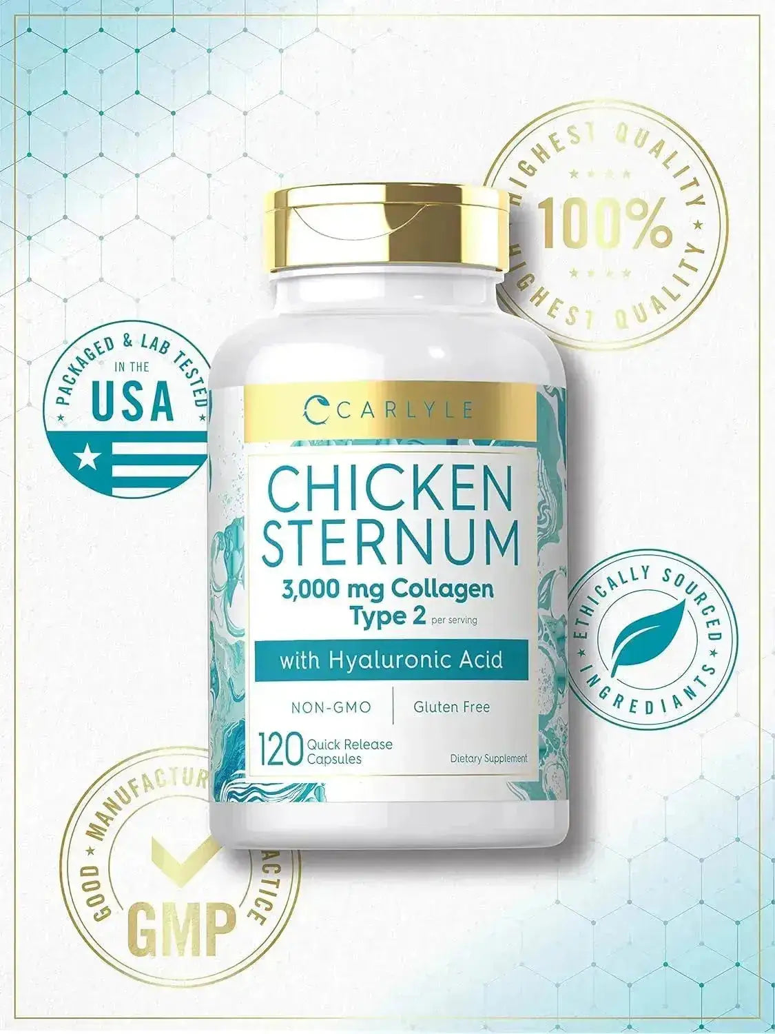 CARLYLE - Carlyle Chicken Sternum Cartilage Collagen 3000Mg. 120 Capsulas - The Red Vitamin MX - Suplementos Alimenticios - {{ shop.shopifyCountryName }}