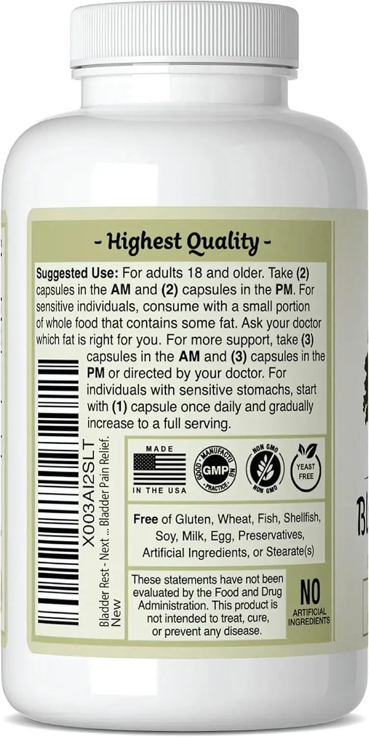 BLADDER REST - Bladder Rest Premium Bladder Formula for Bladder Health & Discomfort 120 Capsulas - The Red Vitamin MX - Suplementos Alimenticios - {{ shop.shopifyCountryName }}