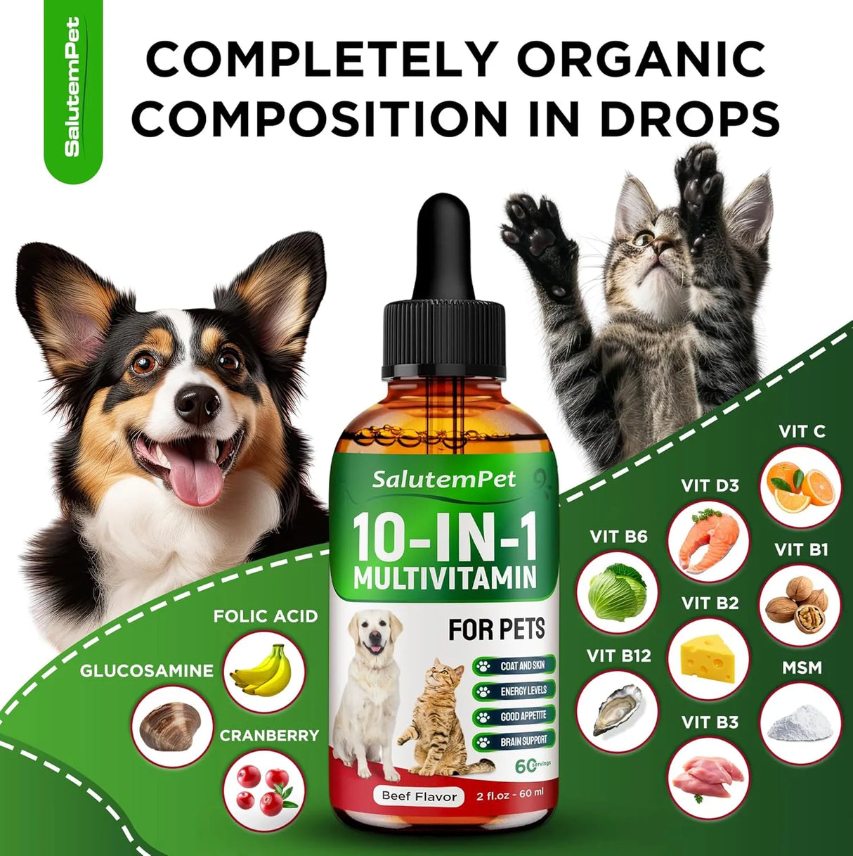 SALUTEMPET - SalutemPet Liquid Multivitamin for Dogs 2 Fl.Oz. - The Red Vitamin MX - Multivitamínicos Para Perros - {{ shop.shopifyCountryName }}