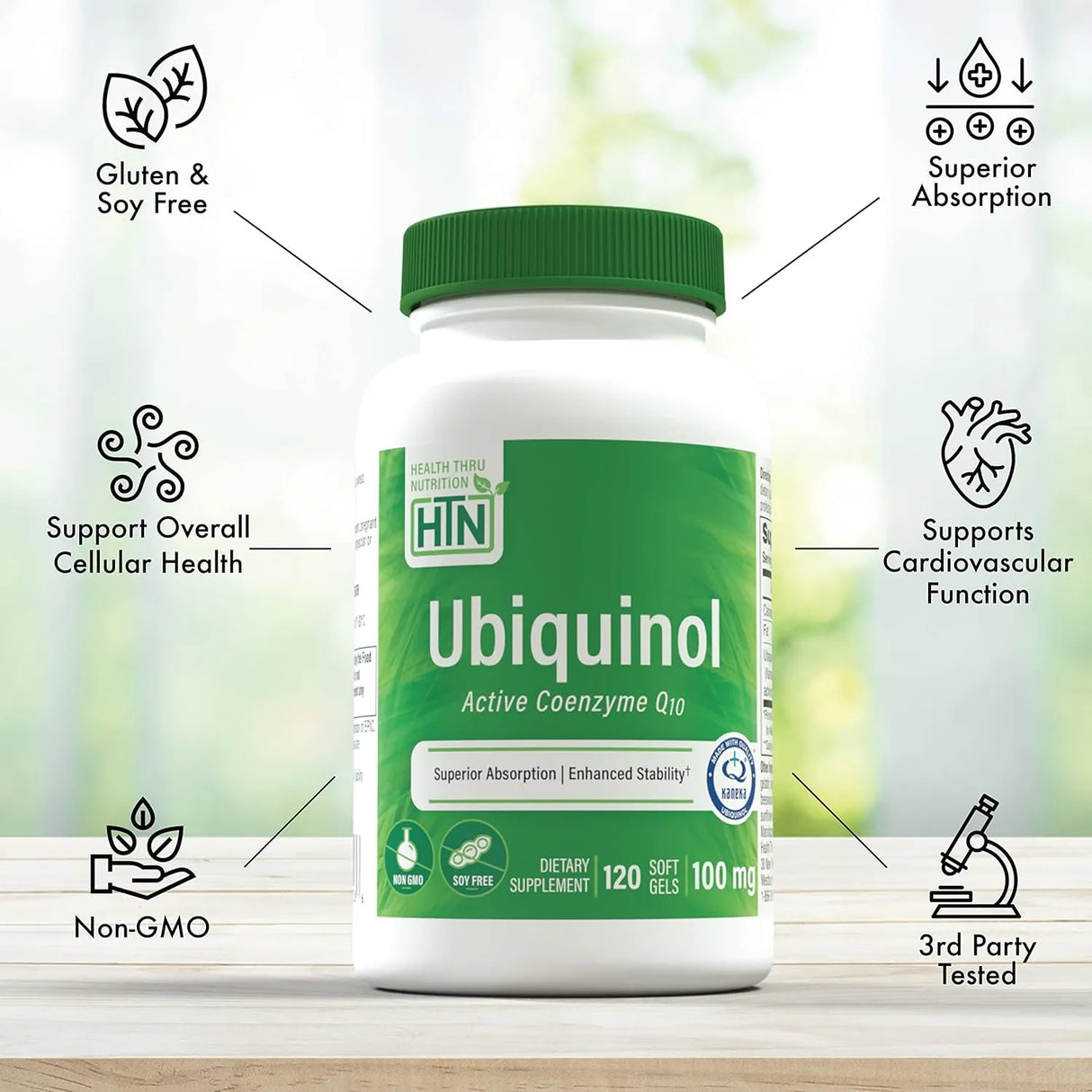 HEALTH THRU NUTRITION - Health Thru Nutrition Ubiquinol 100Mg. 120 Capsulas Blandas - The Red Vitamin MX - Suplementos Alimenticios - {{ shop.shopifyCountryName }}
