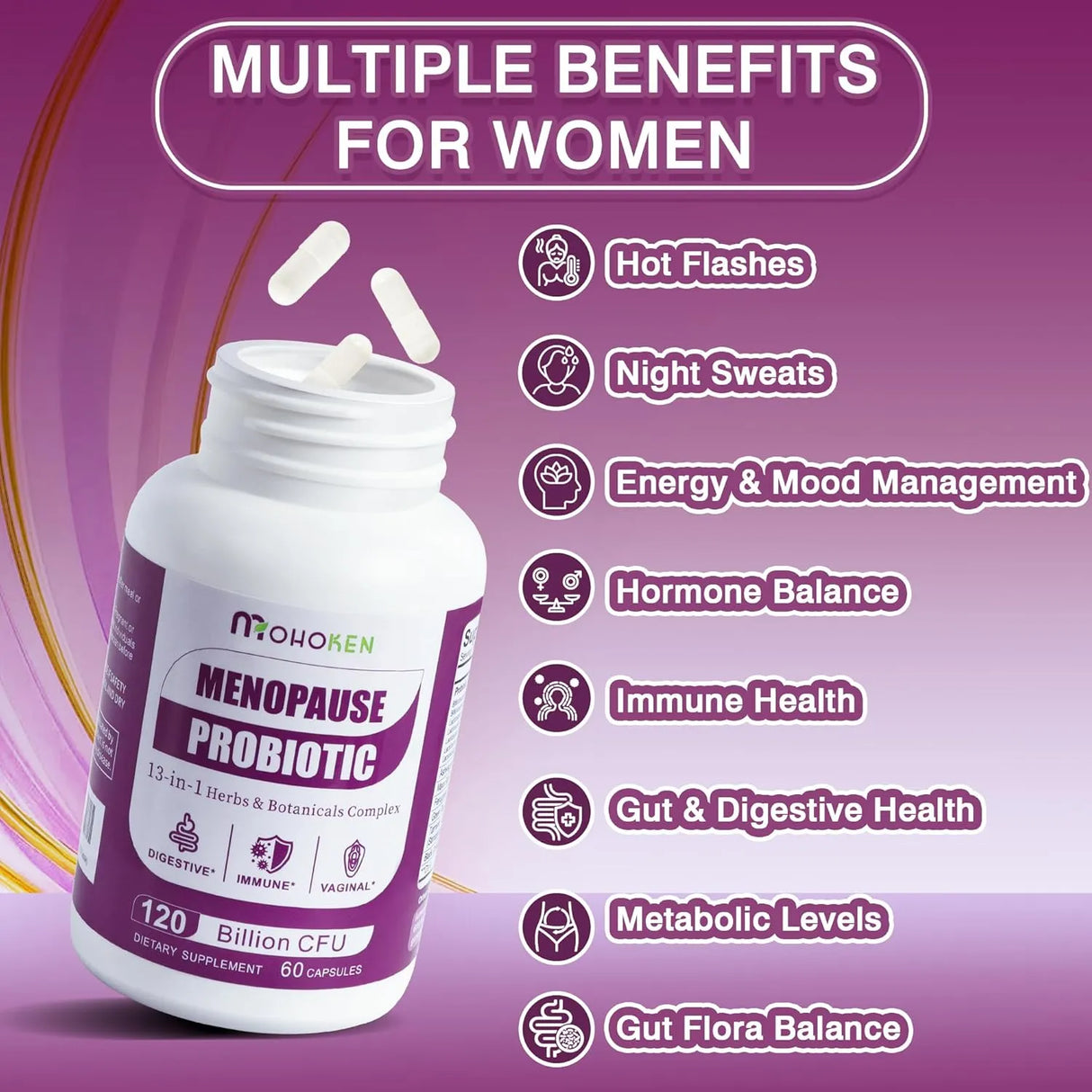 MOHOKEN - MOHOKEN Menopause Probiotic 60 Capsulas - The Red Vitamin MX - Suplementos Alimenticios - {{ shop.shopifyCountryName }}