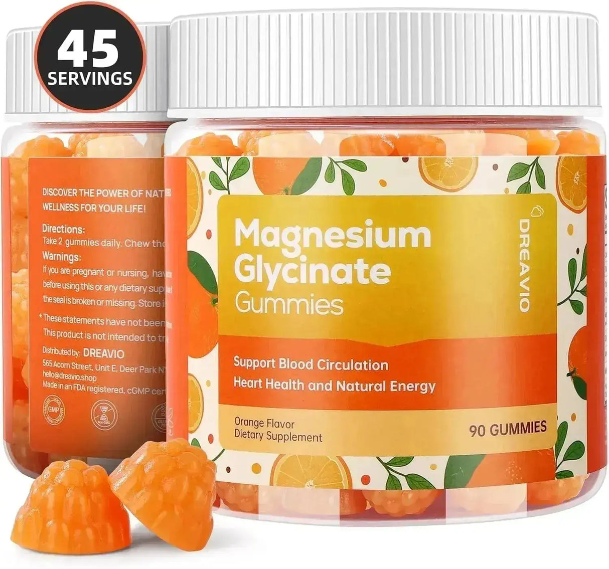 DREAVIO - DREAVIO Magnesium Glycinate Gummies 400Mg. Orange 90 Gomitas - The Red Vitamin MX - Suplementos Alimenticios - {{ shop.shopifyCountryName }}