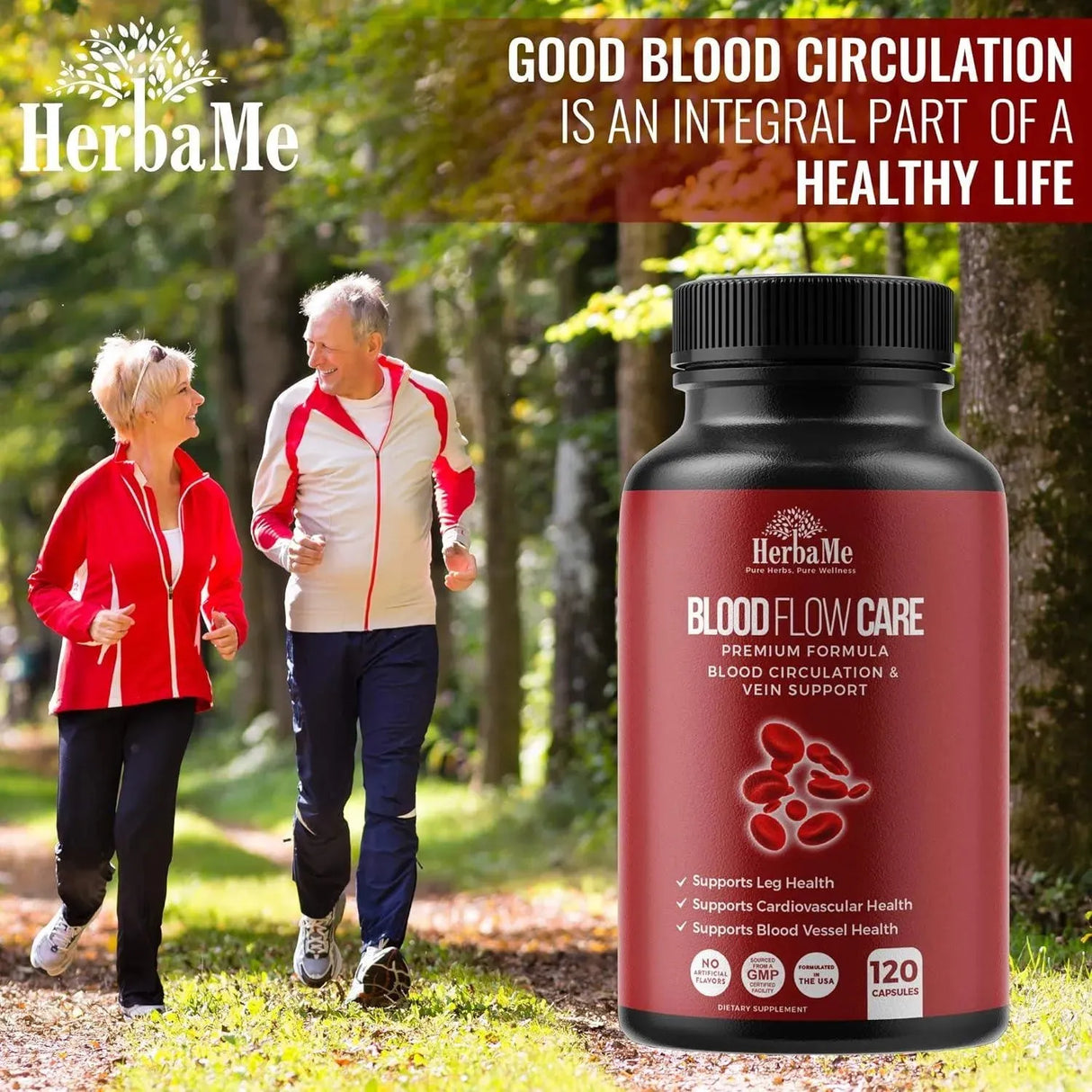 HERBAME - HerbaMe Blood Circulation Supplement 120 Capsulas - The Red Vitamin MX - Suplementos Alimenticios - {{ shop.shopifyCountryName }}