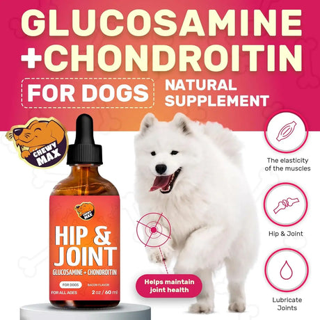 CHEWY MAX - Chewy Max Hip and Joint Supplement 2 Fl.Oz. - The Red Vitamin MX - Cuidado De Cadera Y Articulaciones Para Perros - {{ shop.shopifyCountryName }}