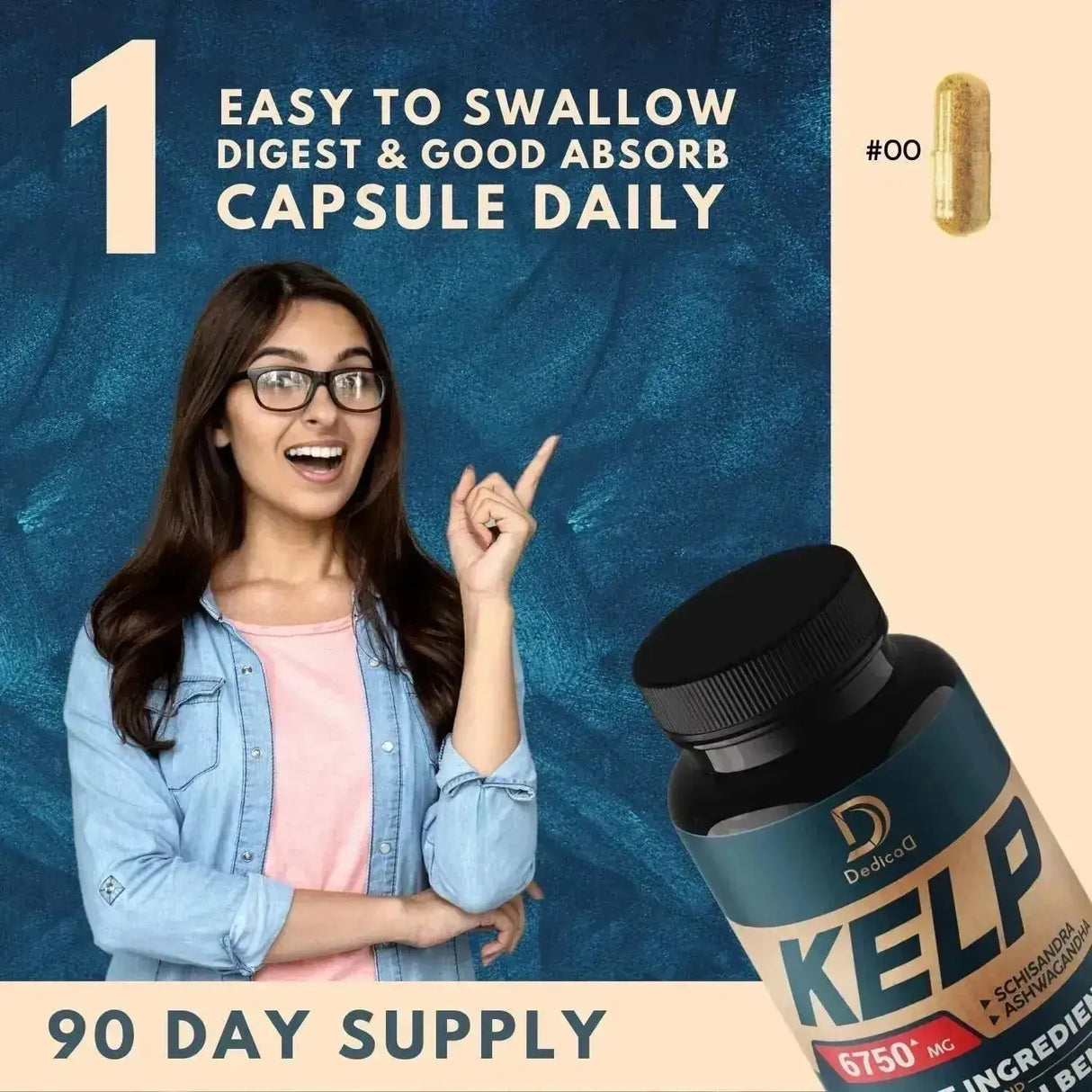 DEDICAD - DEDICAD 10in1 Kelp Supplement 6750Mg. 90 Capsulas - The Red Vitamin MX - Suplementos Alimenticios - {{ shop.shopifyCountryName }}