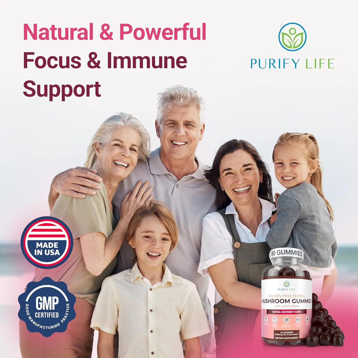 PURIFY LIFE - Purify Life Mushroom Complex Gummies 90 Gomitas - The Red Vitamin MX - Suplementos Alimenticios - {{ shop.shopifyCountryName }}