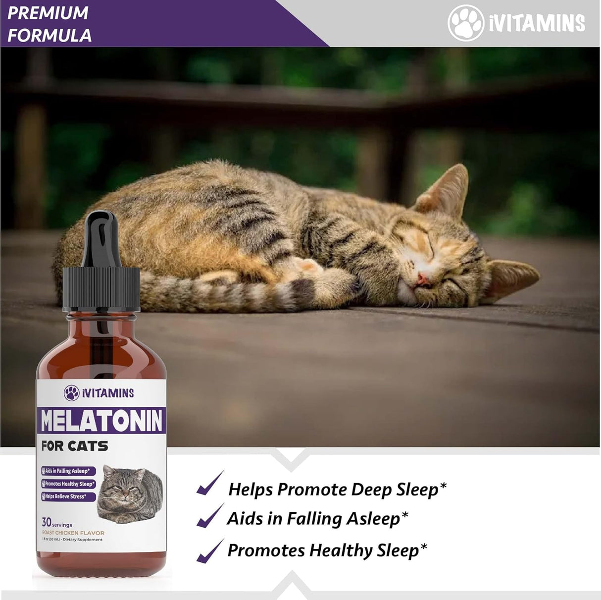 iVitamins Melatonin for Cats 1 Fl.Oz.