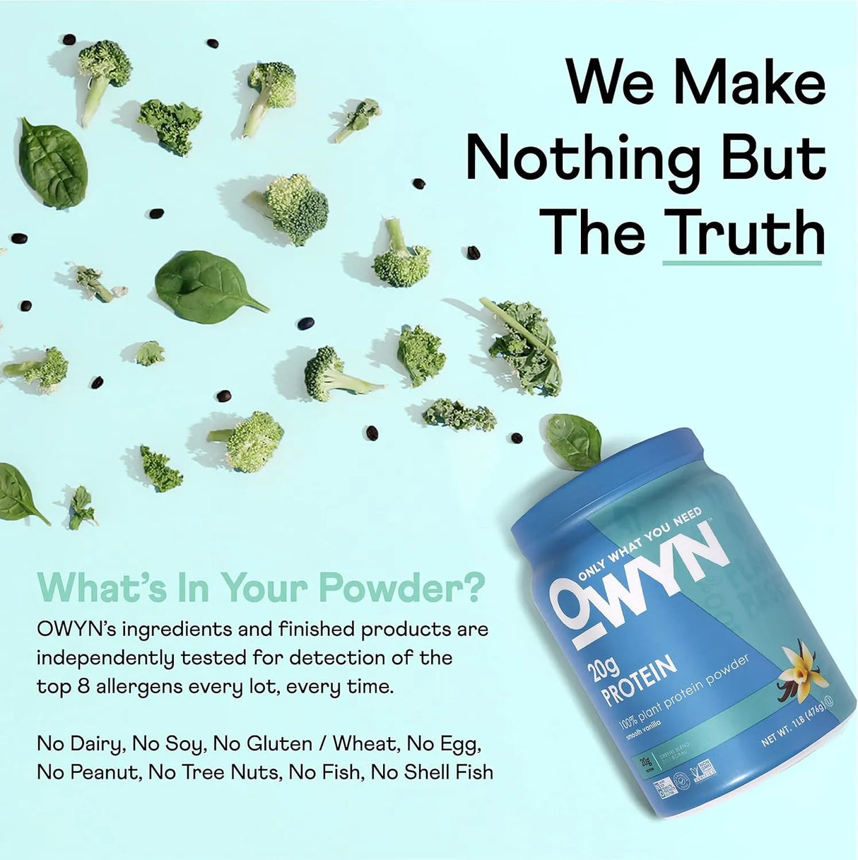 OWYN - OWYN Only What You Need Plant-Based Protein Powder 20g Smooth Vanilla 476Gr. - The Red Vitamin MX - Suplementos Alimenticios - {{ shop.shopifyCountryName }}