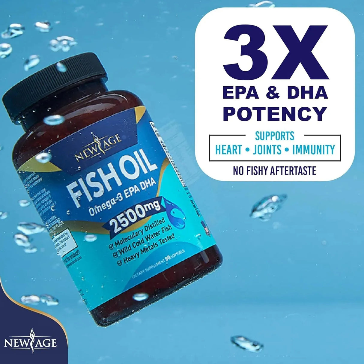 NEW AGE - NEW AGE Omega 3 Fish Oil 2500Mg. 90 Capsulas Blandas 2 Pack - The Red Vitamin MX - Suplementos Alimenticios - {{ shop.shopifyCountryName }}