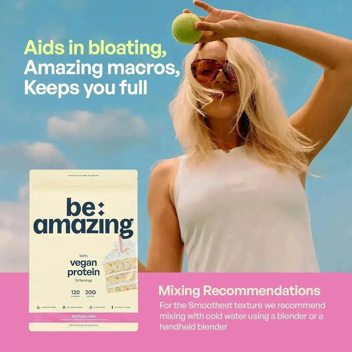 BEAM - BEAM Be Amazing Vegan Protein Powder Birthday Cake 25 Servicios 833Gr. - The Red Vitamin MX - Suplementos Alimenticios - {{ shop.shopifyCountryName }}