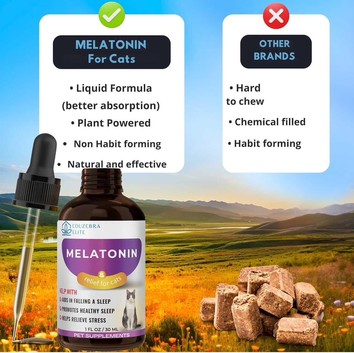 EDUZEBRA Cat Melatonin 1 Fl.Oz.