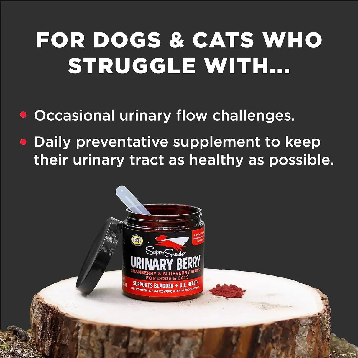 SUPER SNOUTS - Super Snouts Urinary Berry Urinary Tract Supplements for Dogs & Cats 75Gr. - The Red Vitamin MX - Salud De Tracto Urinario Para Perros - {{ shop.shopifyCountryName }}