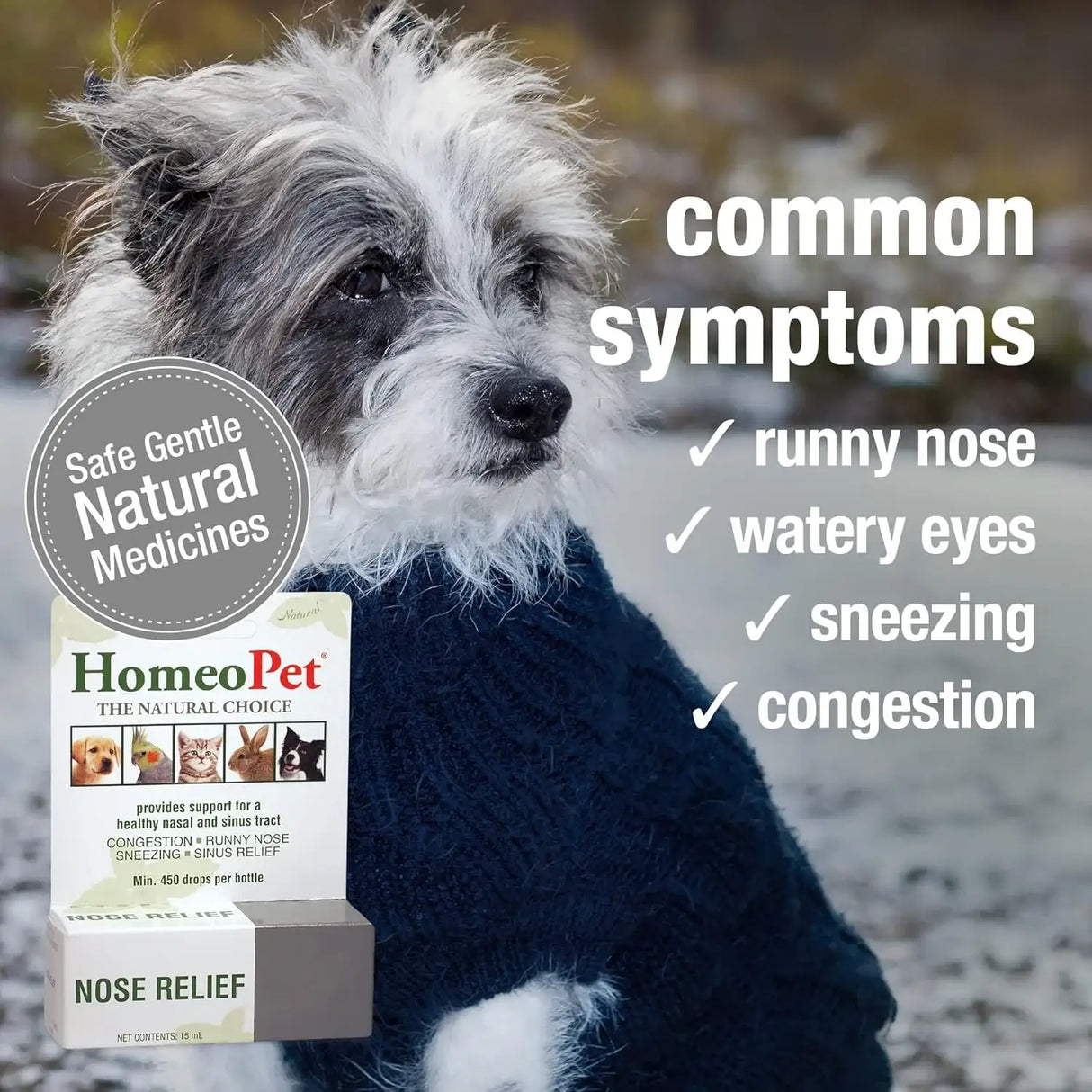 HOMEOPET - HomeoPet Nose Relief Safe and Natural Sinus Supplement 15Ml. - The Red Vitamin MX - Medicamentos Sin Receta Para Perros - {{ shop.shopifyCountryName }}